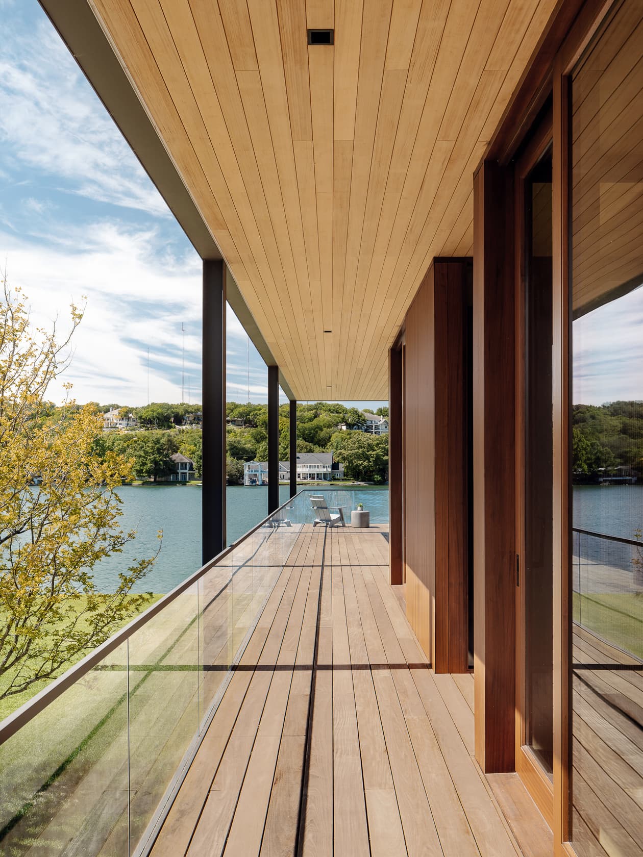 Water's Edge Residence - Patio towards water; A Parallel Architecture