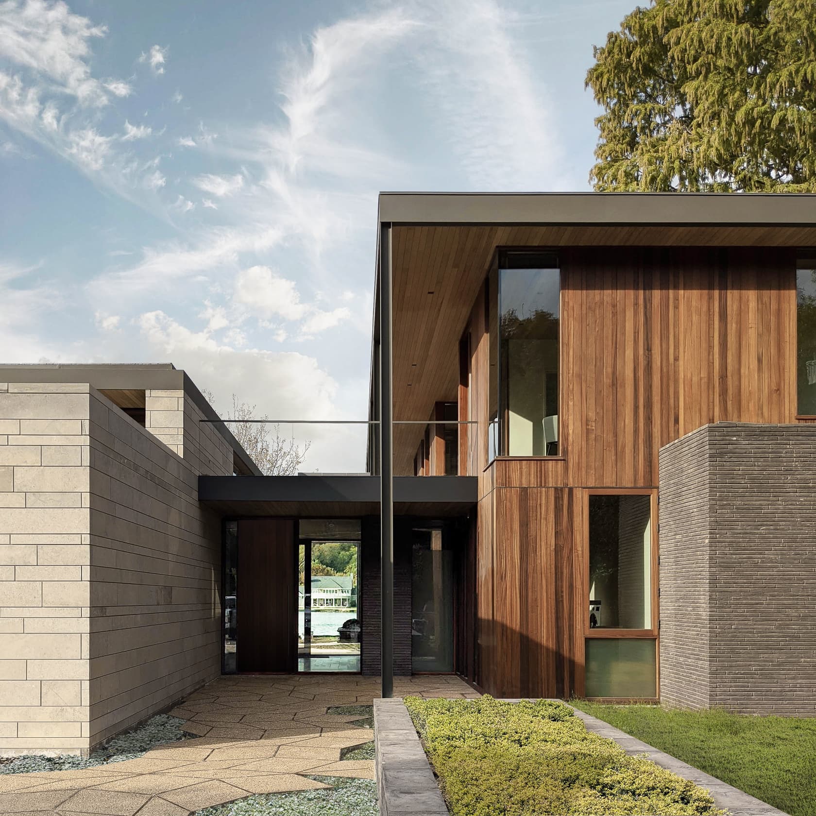 Water's Edge Residence - Entry; A Parallel Architecture