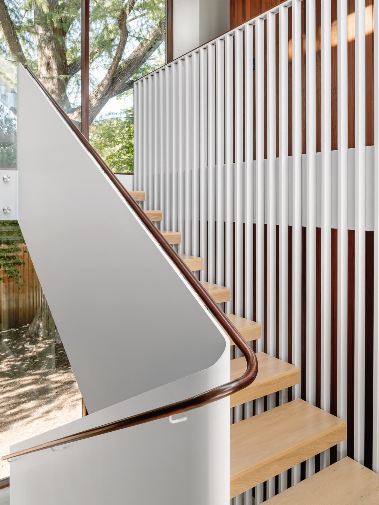 Water's Edge Residence - Stair Handrailing detail; A Parallel Architecture