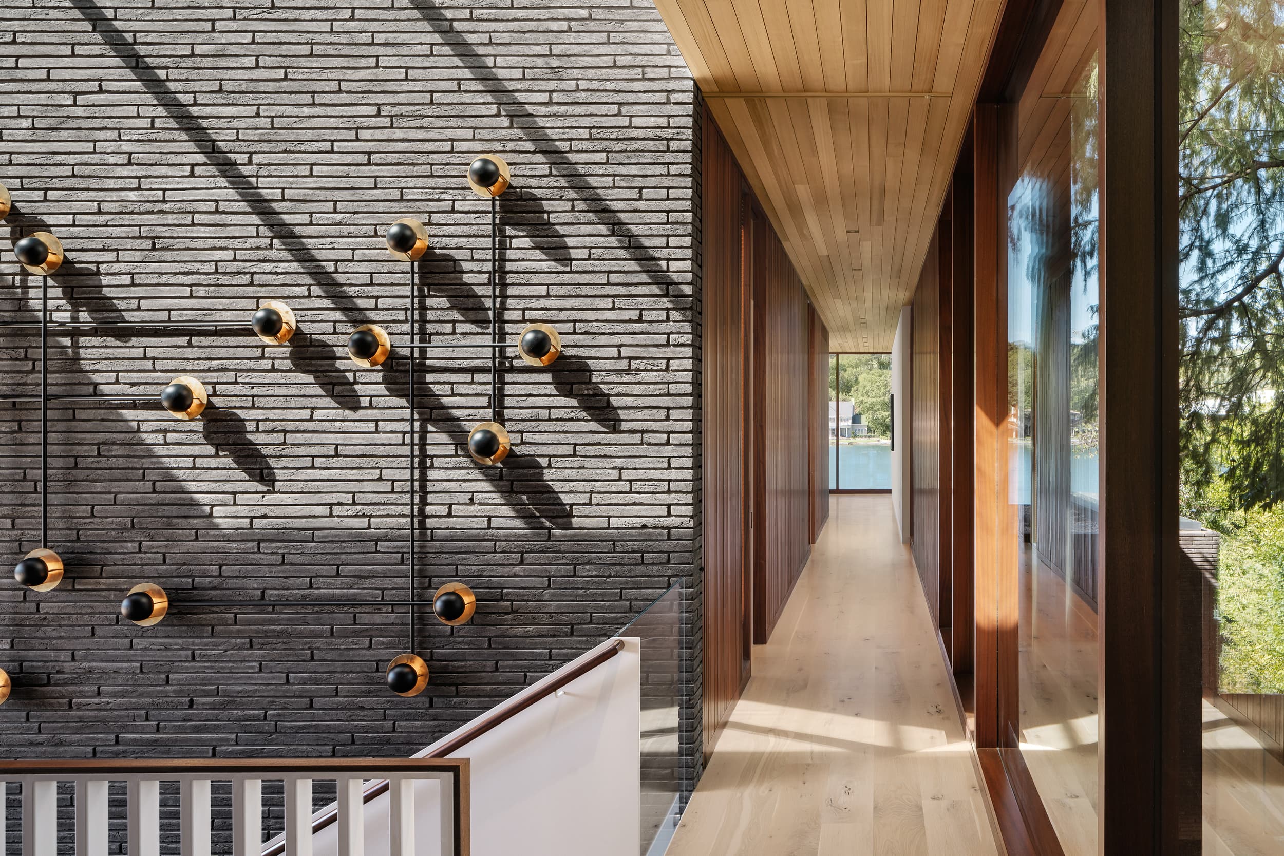 Water's Edge Residence - Upstairs Hallway; A Parallel Architecture